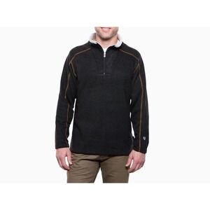 Kuhl Men's Europa Pullover Quarter Zip Shearling-lined Collar Sweater L